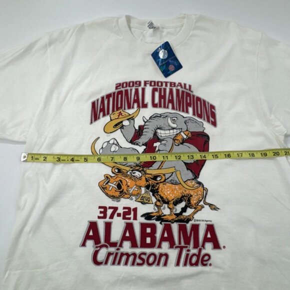 2009 Alabama T Shirt Mens Large National Champion Football Crimson Tide NEW read - Picture 8 of 11